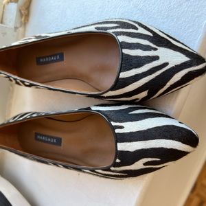 Zebra ponyhair Margaux Flats size 6 1/2